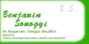 benjamin somogyi business card